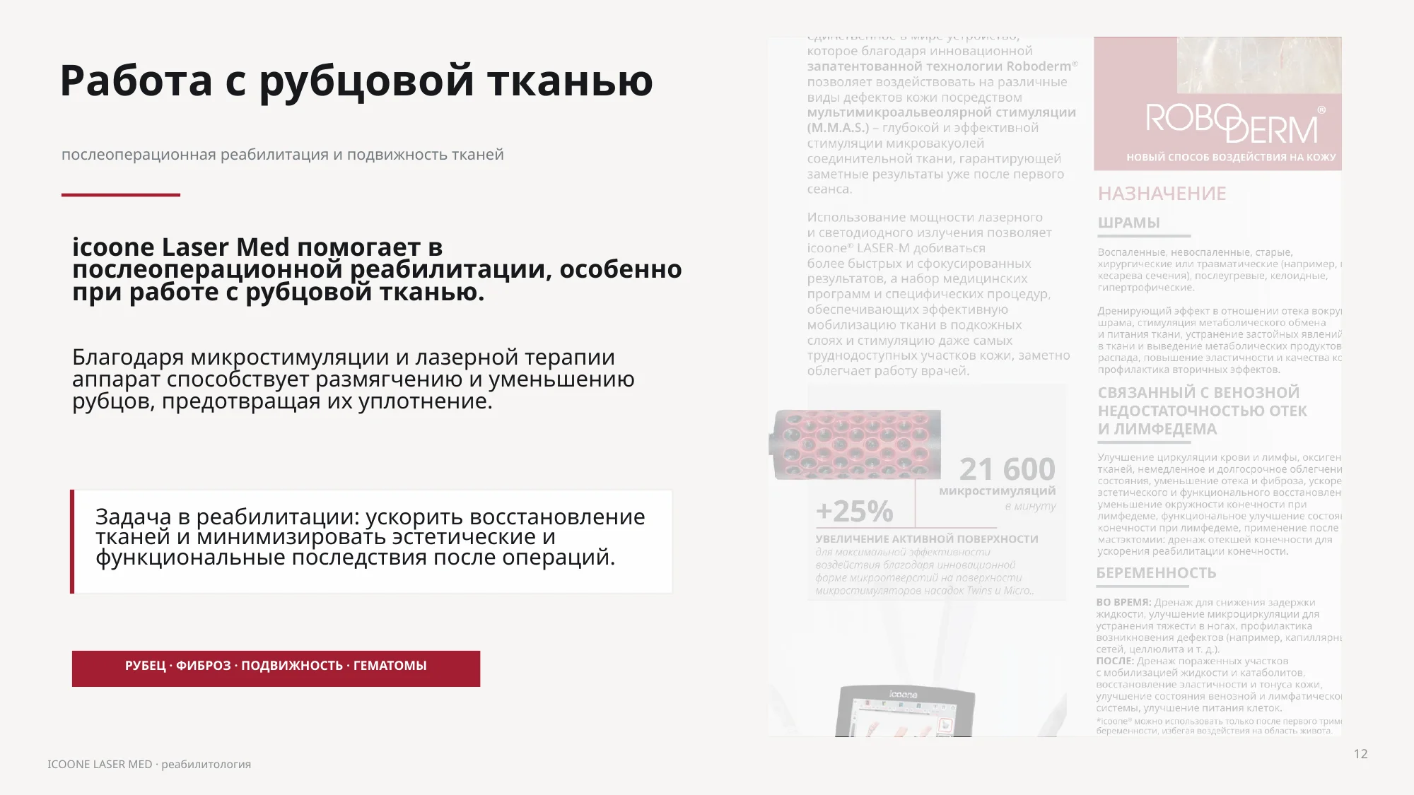 Работа с рубцовой тканью и спайками